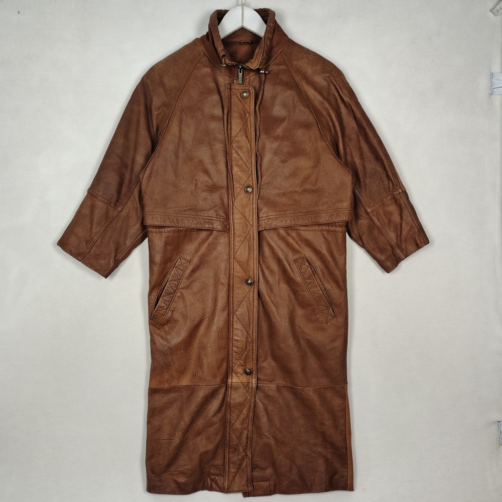 Adventure Bound Wilsons Leather Brown Trench Coat Women's XS